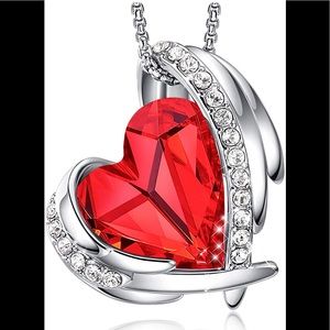 CDE Love Heart Pendant Necklaces for Women Silver